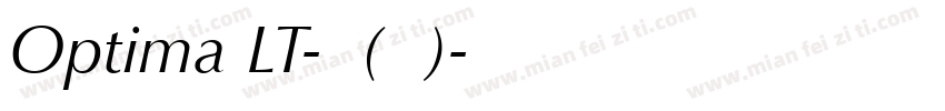 Optima LT-常规(西方)字体转换
